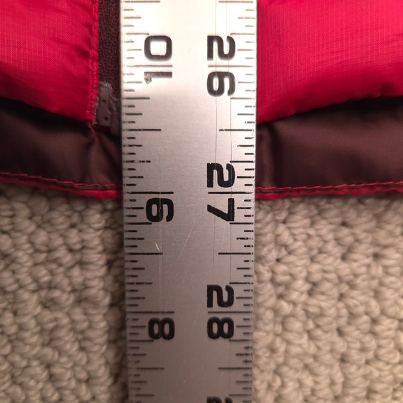 Eddie Bauer Stormdown 800 Goose Down Puffer Vest Full Zip Red Womens XL Tall - Picture 9 of 9